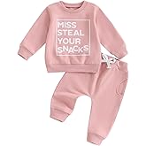 TheFound Toddler Girl Birthday Outfits Letter Print Crew Neck Long Sleeve Sweatshirts Top Long Pants 2Pcs Baby Girl Clothes