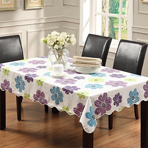 ENNAS Vinyl Tablecloth Rectangle Plastic Table Covers Wholesale 47-Inch by 60 oblong(rectangle)