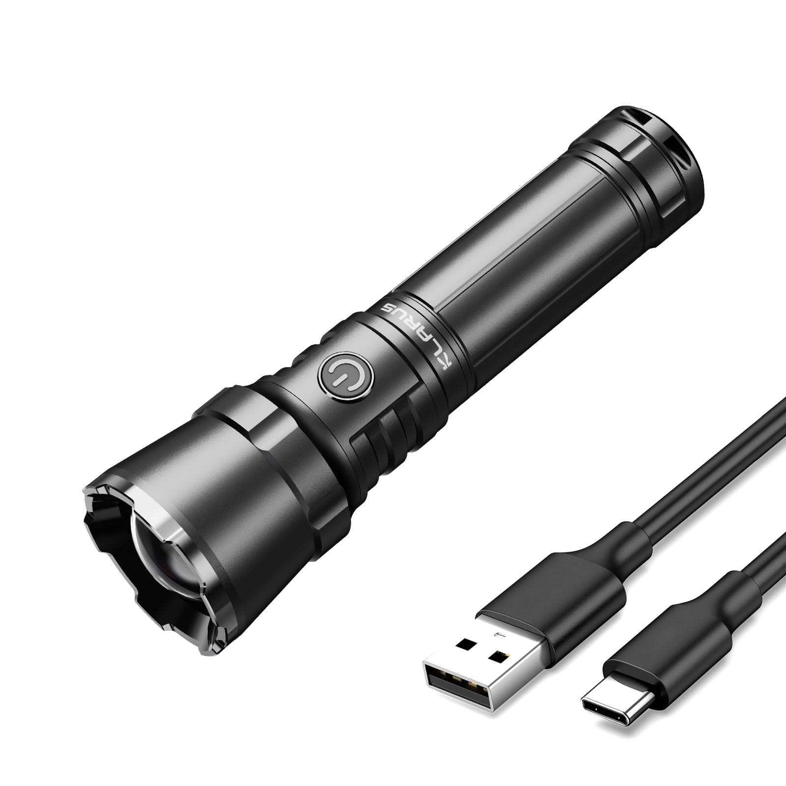 klarus EP12 Torch Super Bright Rechargeable, Adjustable Focus Flashlight with 2000 Lumens 750 Meters, IPX6 Waterproof, USB Hand Torch for Outdoor Dog Walking Camping Emergency Tool