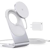 Magnetic Wireless Charger for iPhone Duo/18/17/16/15/14/13/12 - Mag Charger+20W USB C Adapter, Aluminum Fast Wireless Charging Stand/Pad with 5ft USB-C Cable for iPhone 18/17/16/15/14/13/12, Airpod