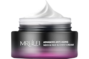 Mr Lilei 4 in 1 Retinol Moisturizer Cream, Tightening & Lifting Neck Cream, Advanced Anti-Aging Face Moisturizer, Reduces Fine Lines & Wrinkles for Neck & Face & Chest (50 ml/1.7 oz)