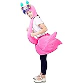 DSplay Kid's Unisex Flamingo Costume (One Size Fit Most)