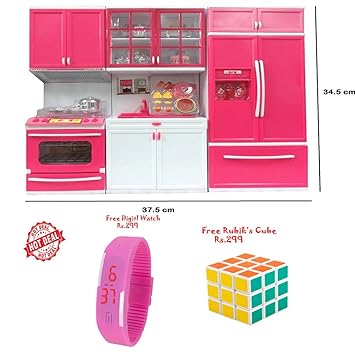 Buy Lets Play Modern Kitchen Play Set With Refrigerator Cook Top