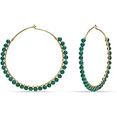 LeCalla 925 Sterling Silver Large Hoop Earrings | Lightweight High-Polished Italian Handmade Earring Hoops | Round Shaped Statement Hoops Earring for Women