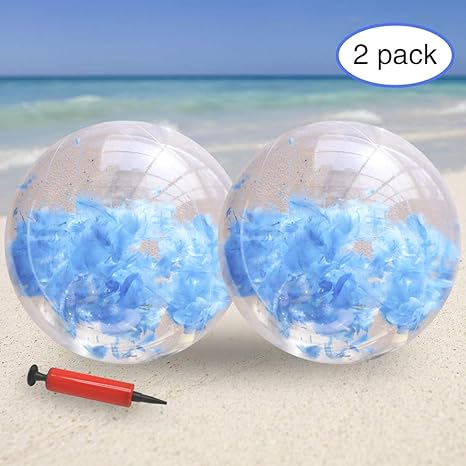 glitter filled beach ball