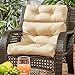 Greendale Home Fashions Outdoor High Back Chair Cushion, Stone