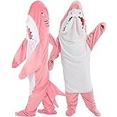 NAFLEAP Wearable Blanket Hoodie Women Shark Dinosaur Onesie Adult Costume Gifts for Girls