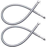 Faucet Connector Stainless Steel Braided Supply Hose 3/8-Inch Female Compression Thread x M10 Male Connector, 24-Inch Long x 