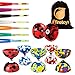Juggle Dream Jester Bearing Diabolo + Superglass Fibreglass Diablo Sticks & String with Firetoys Bag! Huge Color Selection (Red/White Diabolo, Blue Sticks)