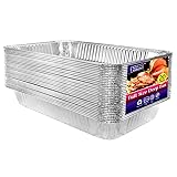 Aluminum Deep Foil Pans Full Size, Large Disposable