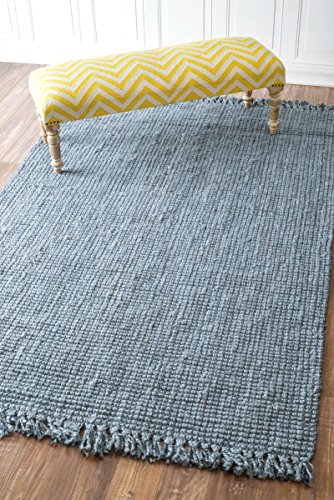 nuLOOM Hand Woven Angeline Area Rug, 5' x 7' 6", Blue