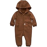 Carhartt baby-boys Long-sleeve Hooded Zip-up Footless Jumpsuit One-piece Hoodie