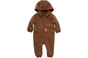 Carhartt baby-boys Long-sleeve Hooded Zip-up Footless Jumpsuit One-piece Hoodie