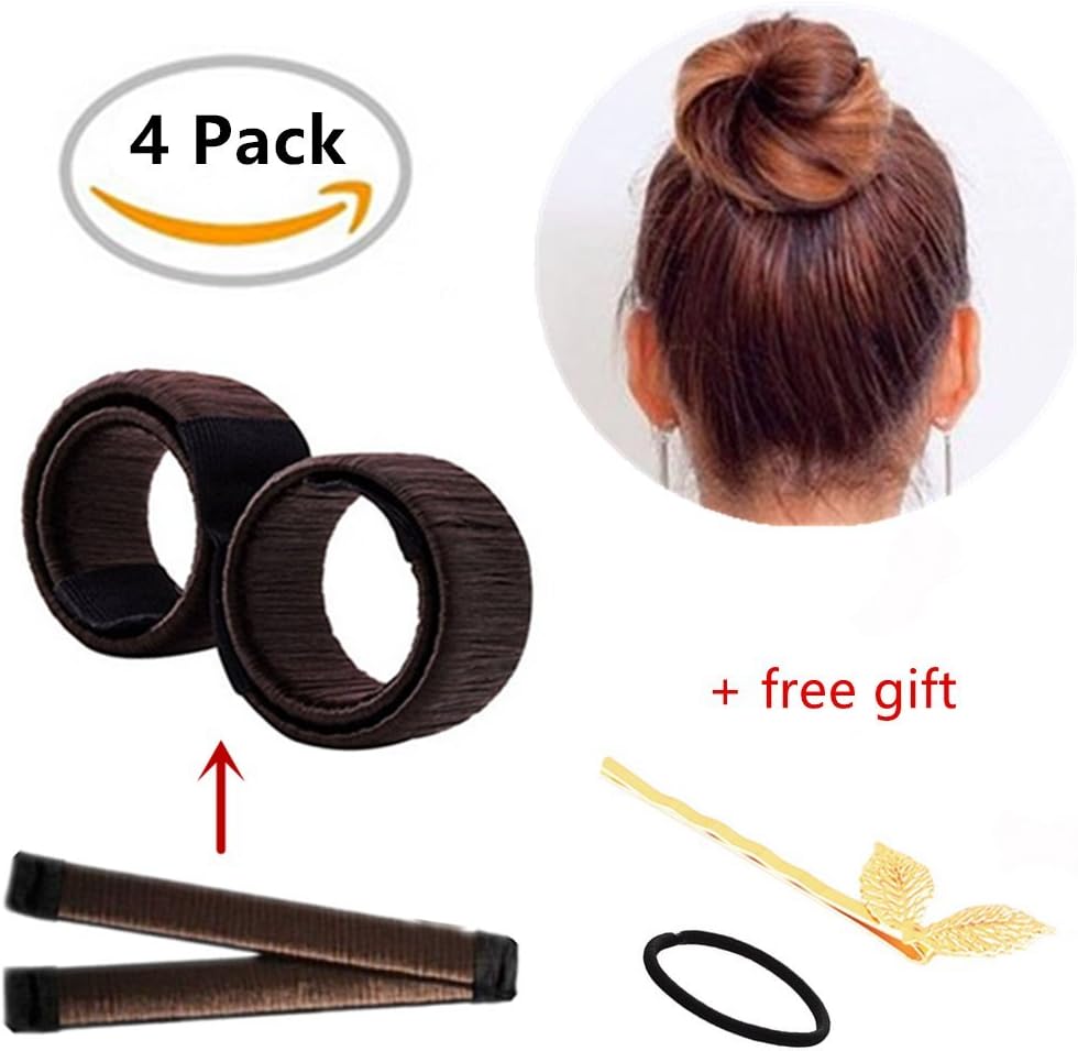 Hair Bun Shapers,2 Pcs Modern Hair Styling Maker with 1