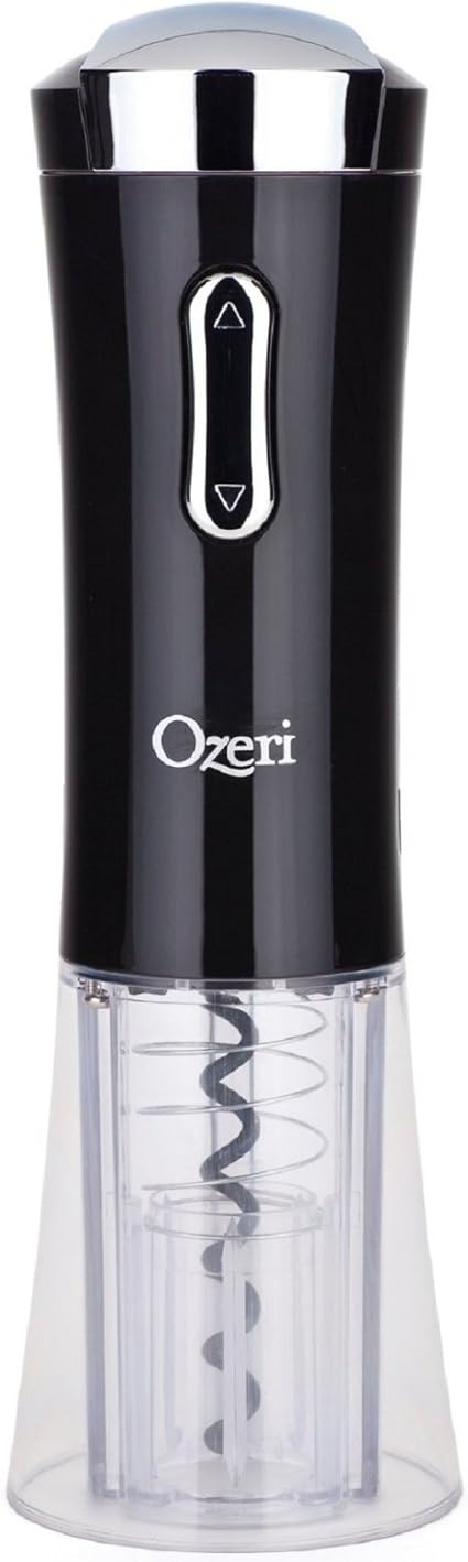 Ozeri Nouveaux Ii Electric Wine Opener In Black With Foil Cutter Wine Pourer And Stopper Electric Wine Bottle Openers Kitchen Dining Amazon Com