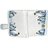 Shag Wear Arctic Penguins Small Women’s Wallet, Vegan Faux Leather Bifold with Card Slots, ID Window and Magnetic Snap Closure