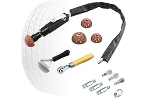 Docreate Tire Repair Kit, Tire Repair Polish Patch Tools, Include 3000rpm Low Speed Air Tire Buffer Tire Patch Roller Tire In