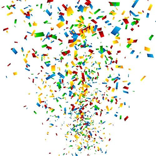 ShineU Multicolor Tissue Confetti 8.5oz/pack, Including Paper Confetti 5000pc Gold Foil Confetti 2500pc Silver Mylar Flakes Confetti 2500pc for Party Wedding Table Scatter Festival Decorations
