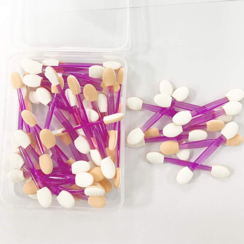 50 Pcs Disposable Sponge Eyeshadow Applicator Latex Cotton Eyeshadow