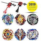 Innoo Tech Bey Battling Top Burst | Burst Evolution Combination Series 4D | Set of 6 Fighter Gyroscope 4D Fusion Model | 2 Throwers Set with Launcher | Blade Best Gift for Children Kids Toys