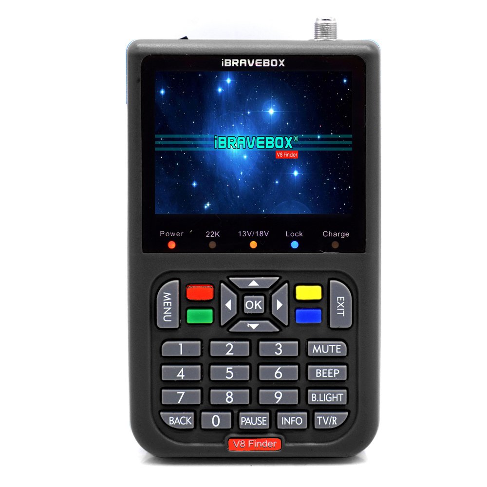 Satellite Detector, KKmoon DVB-S2 V8 Finder Digital Satellite Finder with 3.5 inch LCD Digital Display