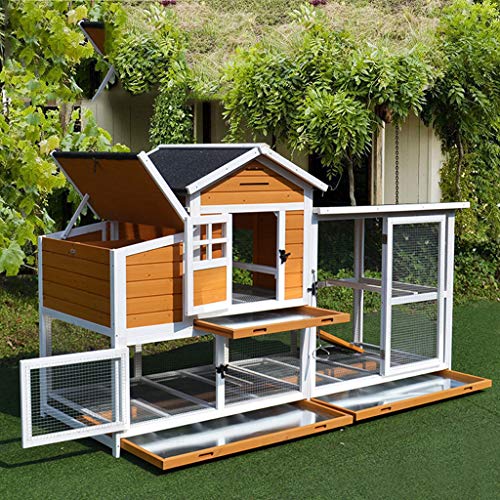 AIOEJP Hühnerstall Hühnerstall Hühnerstall Kaninchenstall Arche Coup Run Nistkasten Holz Kaninchen Schweinenstall… – Bild 8