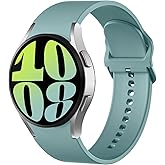 Maledan No Gap Bands Compatible with Samsung Galaxy Watch 7 6 5 4 FE Band 40mm 44m, Galaxy Watch 5 Pro Band 45mm/Watch 6 4 Classic 43mm 47mm 46mm 42mm, 20mm Soft Silicone Sport Wristbands Women Men