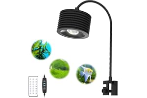 LOMINIE Full Spectrum Aquarium Light, Adjustable Saltwater Freshwater Super Bright Fish Tank Light for Reef, Coral, Planted Nano Aquarium Tank (A-20 Freshwater 16W)