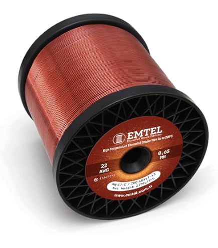 BINNEKER Magnetdraht 22 AWG - Emaillierter Kupferdraht, 37,2 M, Für Spulen Und Transformatoren