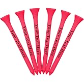 100 Count Personalized 2 3/4" Pink Wooden Golf Tees &bull; Upload Your Own Text