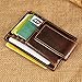 Le'aokuu Genuine Leather Magnet Money Clip Credit Card Case Holder Slim Wallet