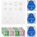 Weska FPS Aim Assist Stickers, Target Stickers, Constant Sight, Set of 8 Types, 2 Colors, 18 Pieces, PS4, PS5, Switch, PC Sma