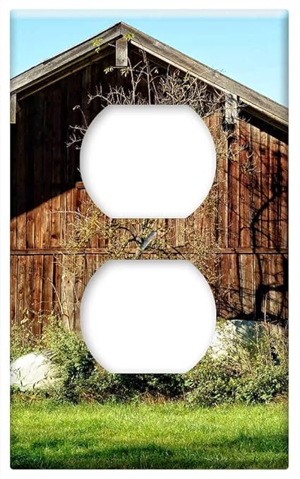 Switch Plate Outlet Cover Log Cabin Hut Wood Scale Scheuer Barn