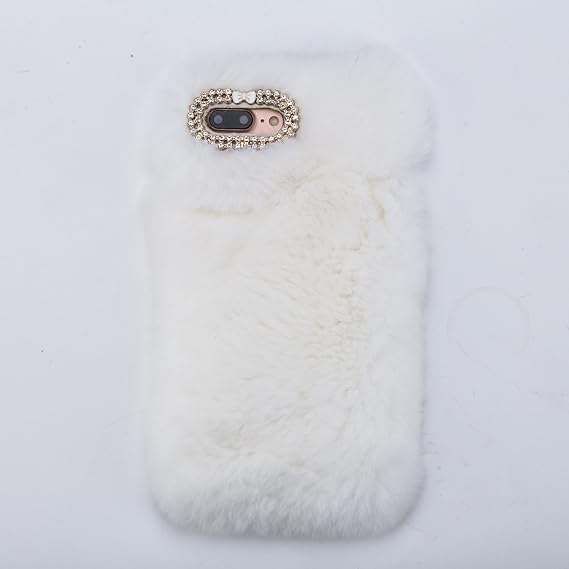 white fur purse