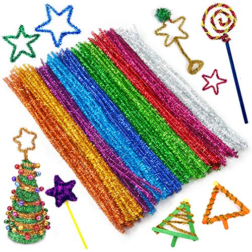 BigOtters Pipe Cleaners, 200PCS Multicolor Chenille Stems for DIY Art, 6 mm x 12"