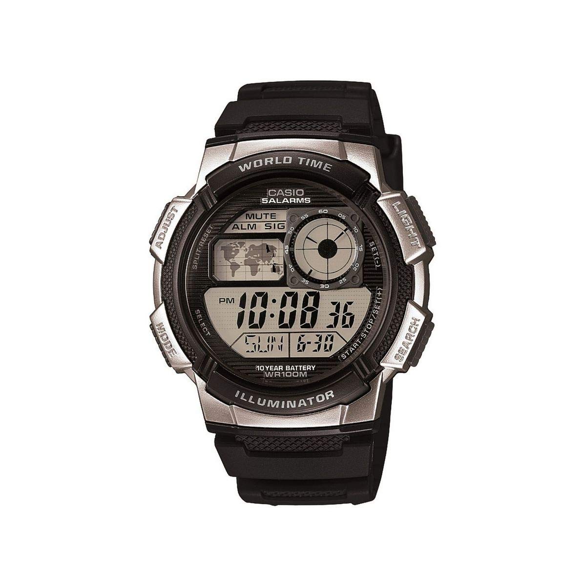 Casio Gents 43.00mm Quartz Watch with LCD Digital dial and Black Rubber Strap Strap AE-1000W-1A2VEF — image 1