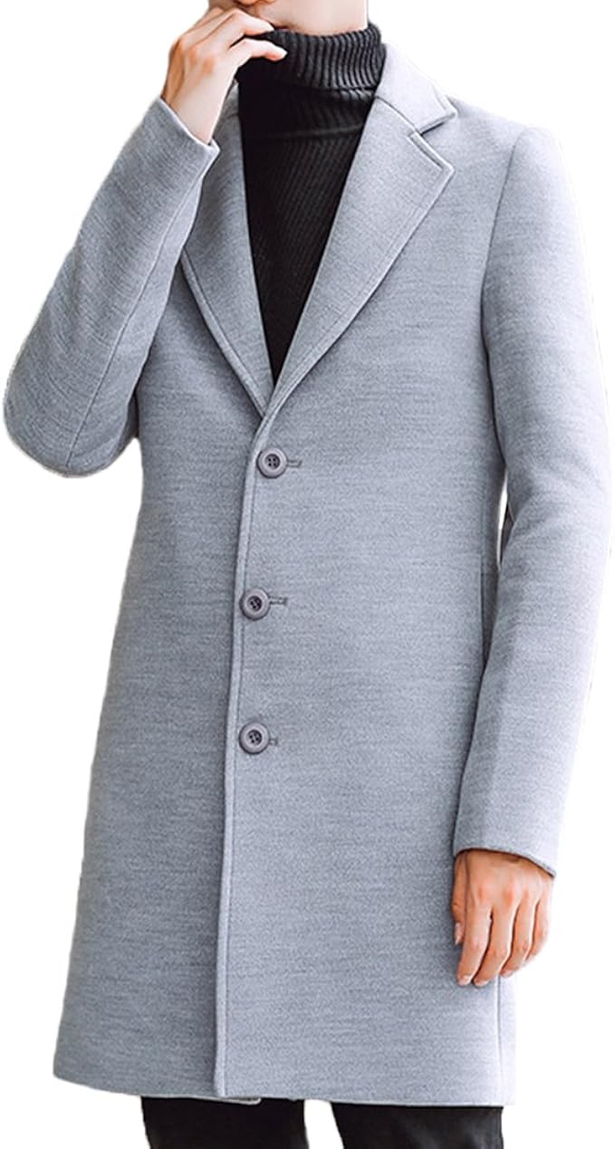 light grey overcoat