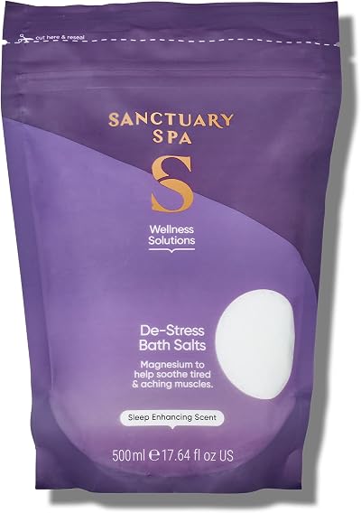 Sanctuary Spa De-Stress Epsom Bath Salts 500g Vegan Cruelty Free