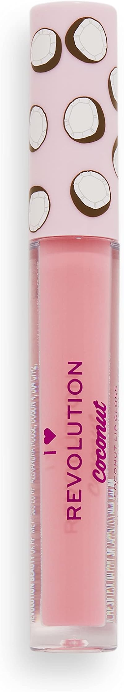I Heart Revolution Tasty Coconut Lip Gloss Hydrating Non-Sticky Coconut Sugar