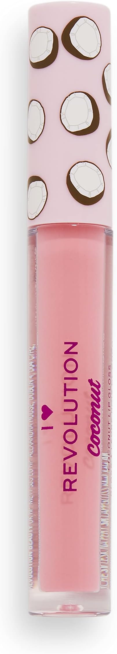 I Heart Revolution Tasty Coconut Lip Gloss Hydrating Non-Sticky Coconut Sugar