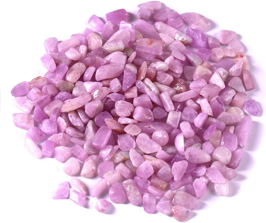 Indoor Fountains & Accessories - IMALY Kunzite Tumbled Chips Stone Polished Crushed Healing Crystal Quartz Pieces Irregular Shaped Stones for Home Decorative Stones Vases Plants Succulents 0.5lb