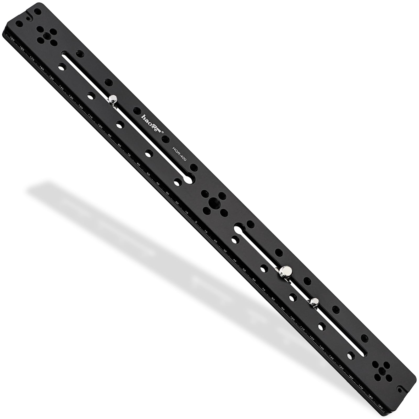 Haoge HQR-400 400mm Multi-purpose Long Quick Release Plate Extender Sliding Rail for Camera Tripod Ballhead Ball Head Clamp fit Arca Swiss