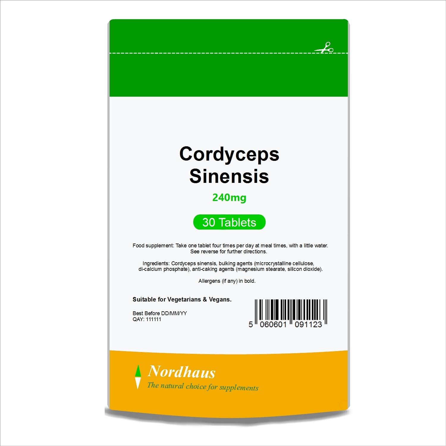 Cordyceps Sinensis 240mg - 30 Tablets