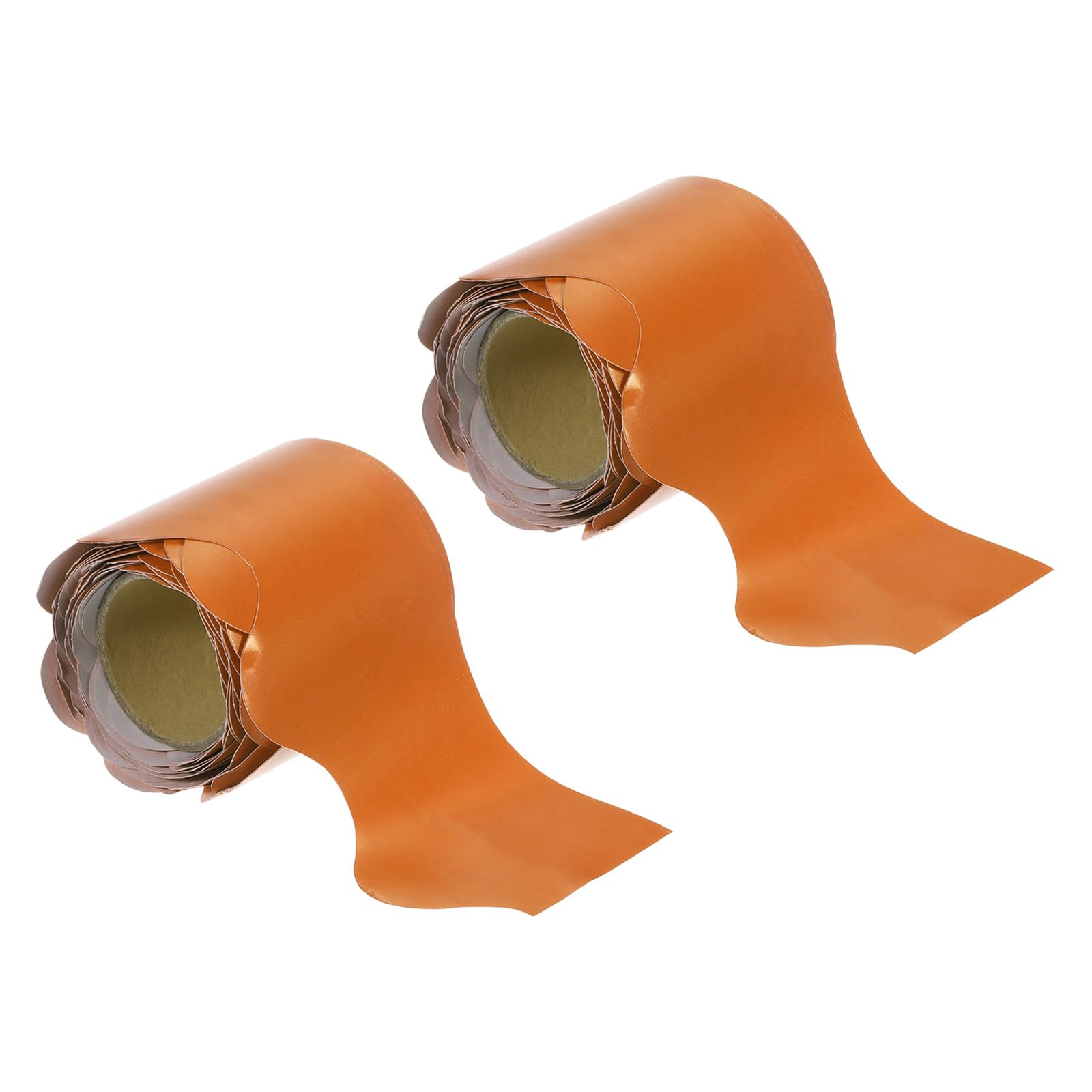 PATIKIL 2.3" x 16.4ft Bulletin Board Border, 2 Pack Scalloped Trim Strips Wall Decor for Locker Classroom Cork Poster Black Board White Chalkboard, Orange