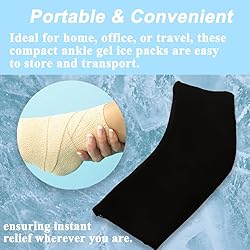 Ankle Ice Pack Wrap for Swelling, Reusable Ankles