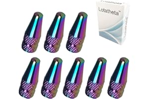 Lotatheta 8 Pcs Fantasy Colorful MTB Presta Bike Bicycle Road Racing Coloured Metal Anodized Machined Aluminum Alloy Tire Fre