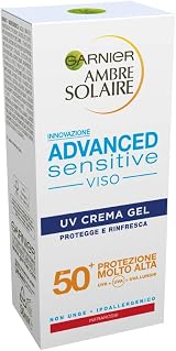 Garnier Ambre Solaire Advanced Sensitive Face SPF50+ Gel Cream 50ml UVA UVB view 3