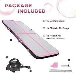 KIKILIVE Inflatable Air Gymnastics Tumbling Mat