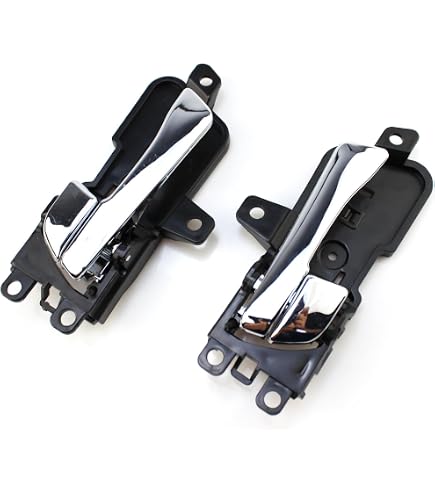 X AUTOHAUX Car Interior Door Handle Cover Trim For Hyundai Sonata 2011-2014 - Right Side Front, Black/Silver - View #7