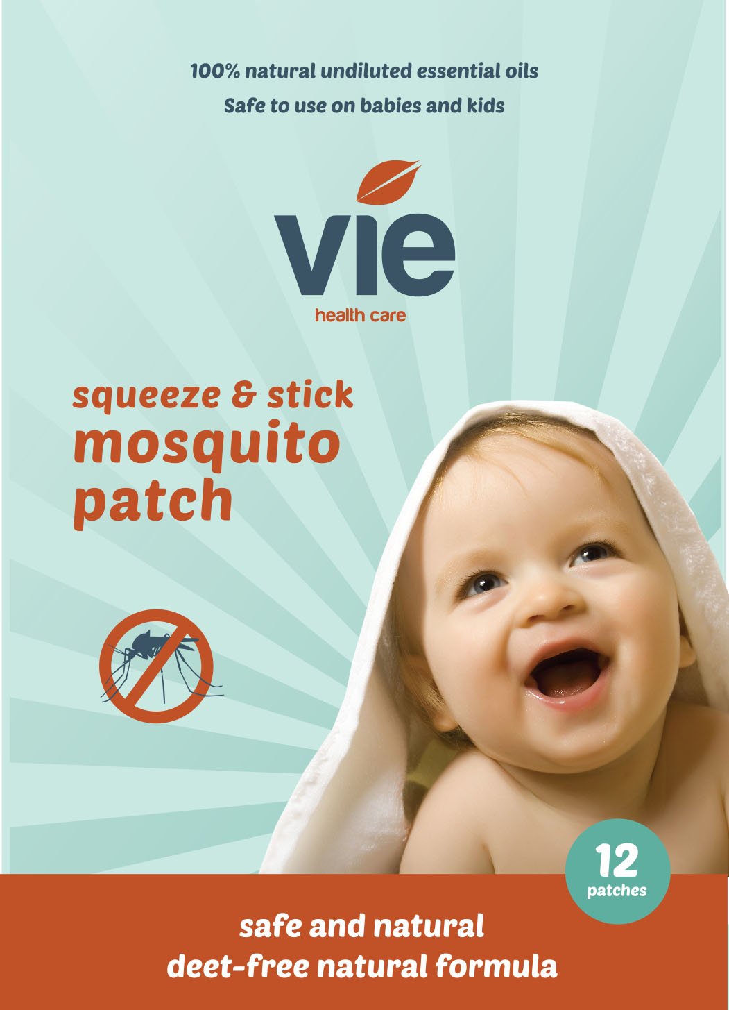 VIE Mosquito Patches DEET Free Perfect for the Family (12 Patches)